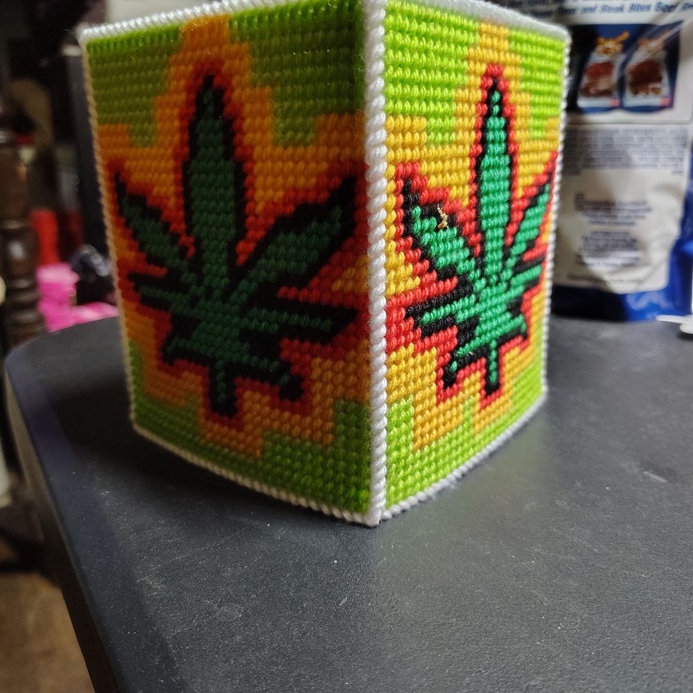 Colorful Leaf Design Decorative Box